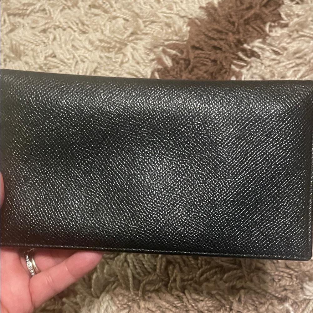 Bulgari Black Wallet with Gold Ring Detail - Picture 10 of 14